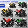 Alloy Racing Motorcycle Model Figurine - Toy & Cake Decoration for Kids