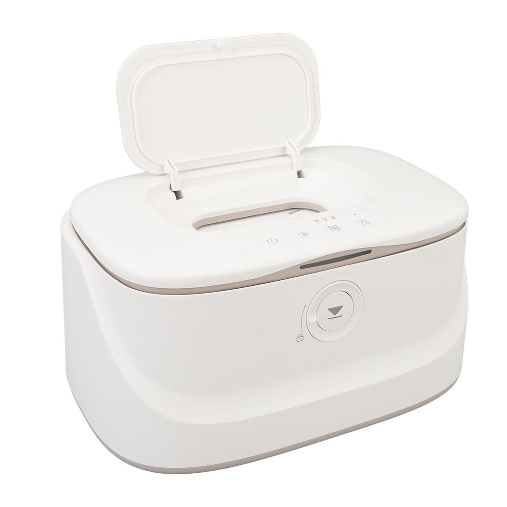 Baby Wipe Warmer with Sealed Flip Cover Adjustable Temperature Smart Night Light USB Wet Wipes