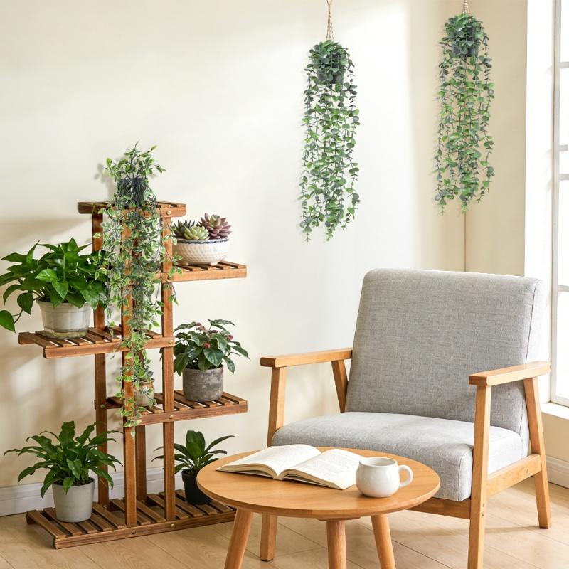 50CM Artificial Eucalyptus Ivy Potted Artificial Plant For Home Decoration Bride Wedding Decor Flower Office bathroom Decor