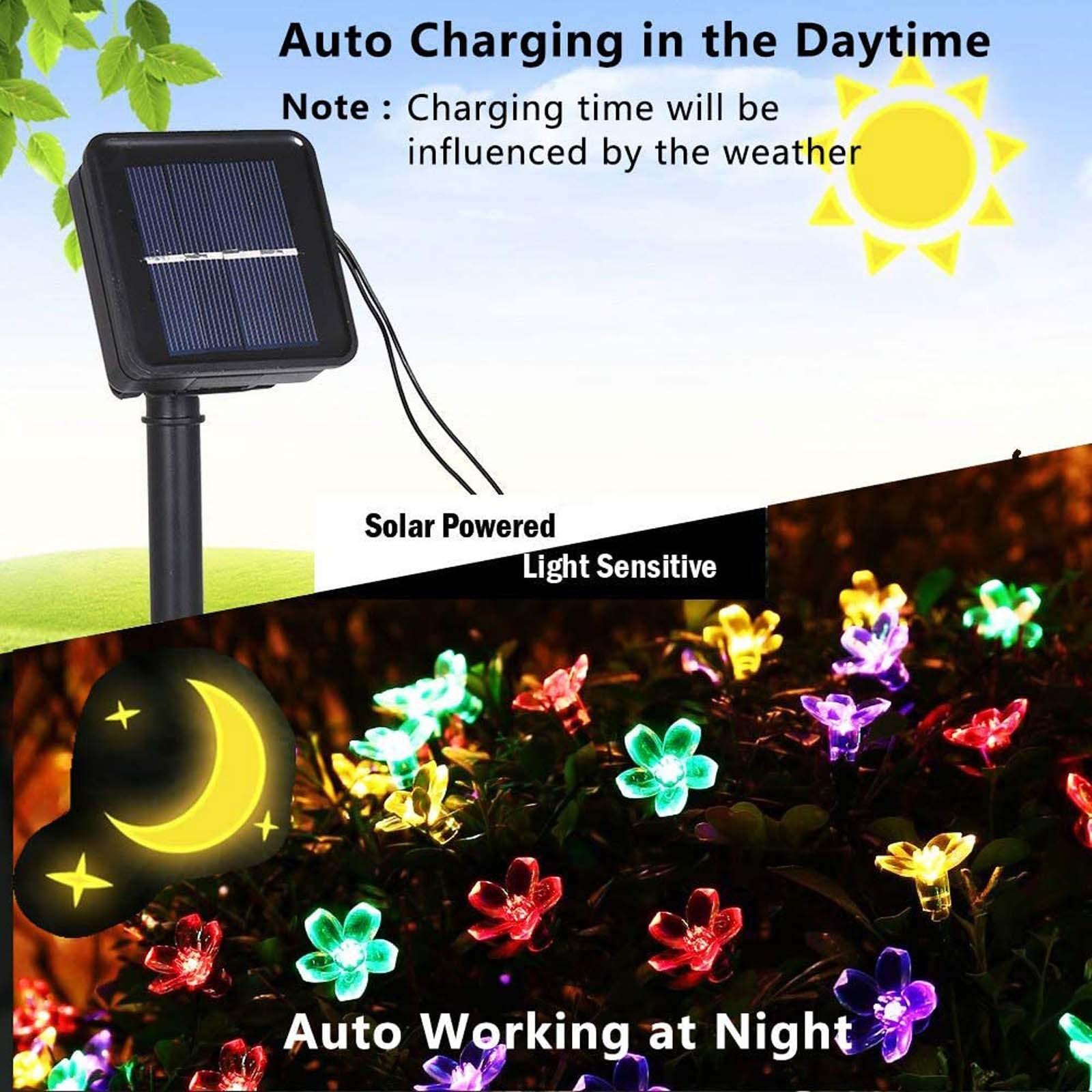 

Solar Sakuras Light String LED Waterproof Garden Outdoor Peach Blossoms