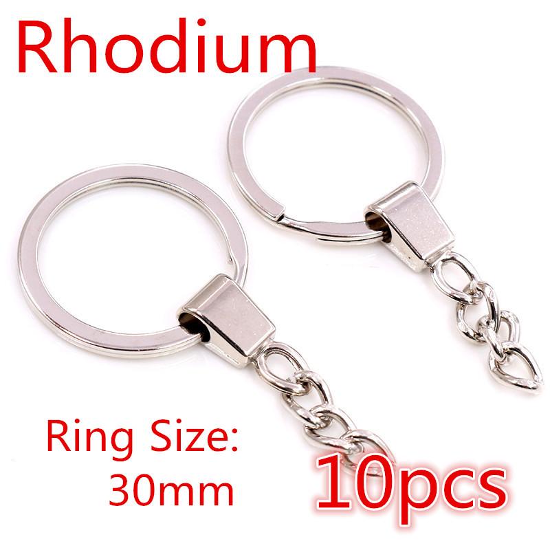 20pcs 25mm 28mm 30mm Rings Keychain Key Ring Chain Multi-colors Round DIY Jewelry Making Accessories Findings