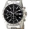 Seiko Chronograph 100m Waterproof Metal Band Watch (SND367, Black)