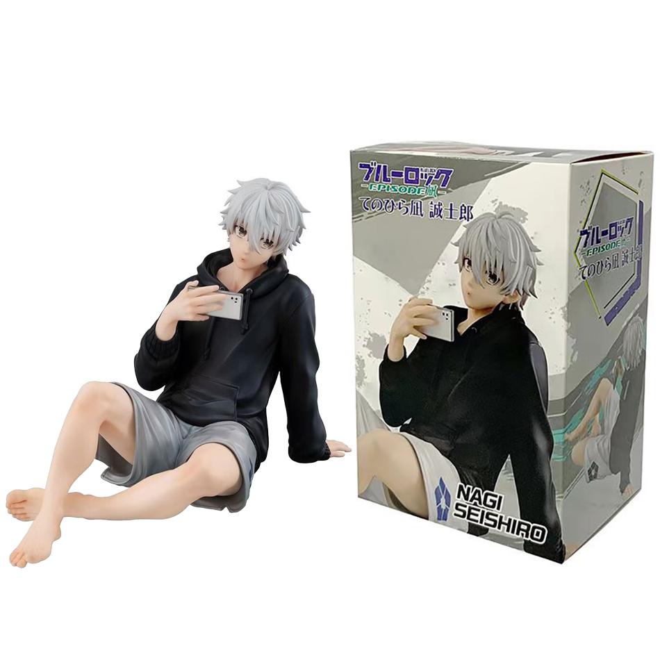 Anime Figure Nagi Seishiro Sitting Pose Action Cute Peripheral Table Decoration Collection Model Toys BLUE LOCK PVC Poseable Articulated Scale