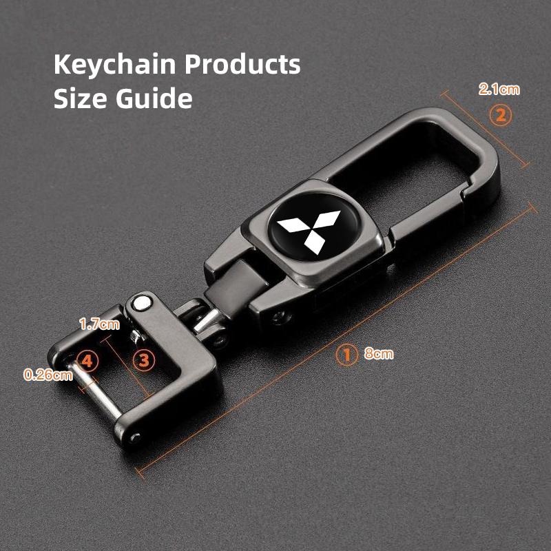 Stainless Steel Car Logo Keychain 3D Decoration Keyring Accessories For Mitsubishi Lancer Ralliart ASX Mirage Pajero Xpander Ex