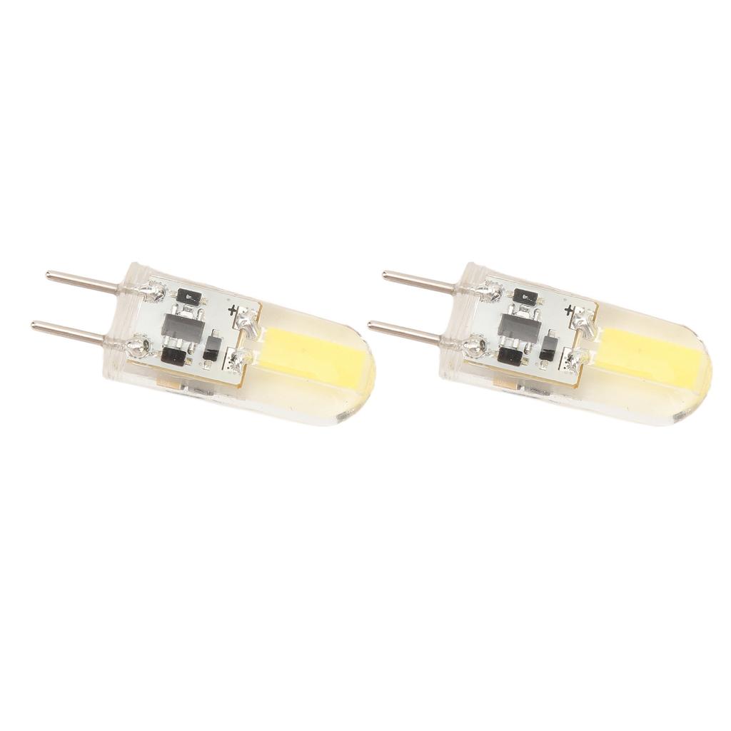 2PCS Silicone LED Light Bulb GY6.35 COB 1505 3W 12V 300LM for Cabinets Closets Outdoor Home Office