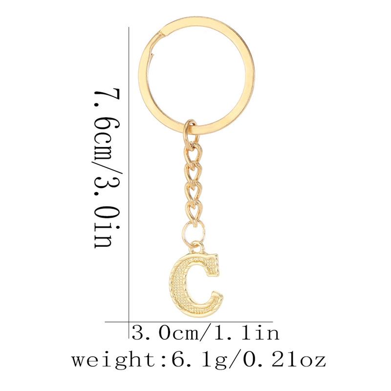 26 Alphabet Schlüsselanhänger Initial Schlüsselanhänger Zubehör Anhänger für Geldbörse Rucksack Handtasche Charms