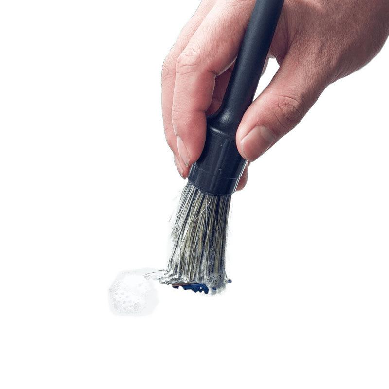 Car Wash Detail Brush Soft Boar Bristle Car Interior Edge Cleaning Tool for Air Conditioner Outlet 3 Pack flower boar bristle detail brush-single pack