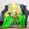 Plants Vs. Zombies Blanket Durable Comfort Great for Picnics Livingroom Bed All-Season Use Modern Style Gifts For Family Or Friends