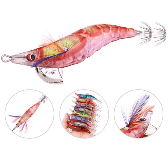 Artificial Lure Shrimp Fake Bait with Sharp Hook Realistic Looking Bright Color Lightweight Portable Bionic Bait Hard Lure