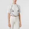 Burberry T Shirts Women's White Crew Neck Moderate Straight Fit 80161361