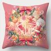 Christmas Decoration Pillowcase New Year Gift Living Room Sofa Cushion Cover Room Home Decoration Zipper Opening and Closing