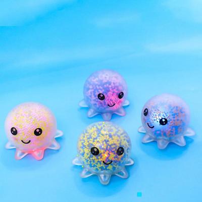 Glowing Light Squid Vent Ball Squeeze Decompressions Toy Bubble Octopus Ball Stress Relief Sensory Bubble Octopus Ball