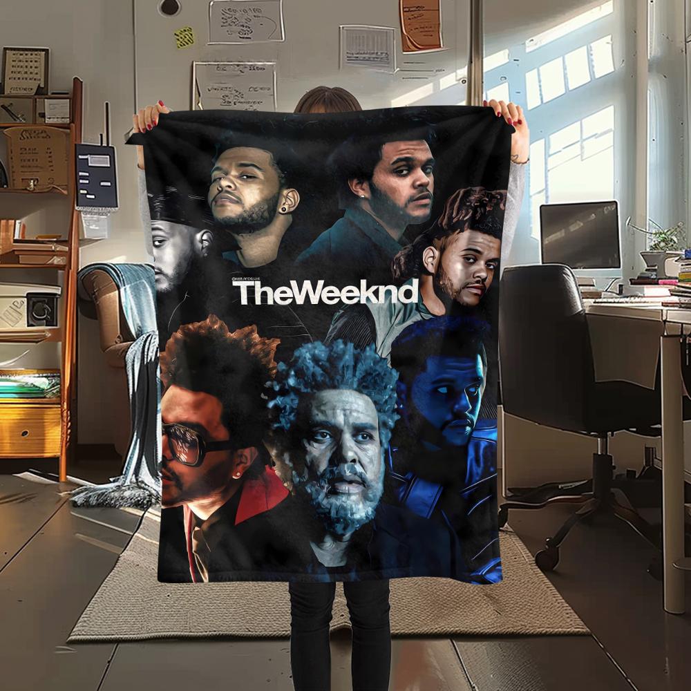 1 Pezzo Coperta in Flanella con Stampa The Weeknd, Alta Qualità Confortevole per Tutte le Stagioni, Arredamento per la Casa, Calore e Comfort, Perfetta per Regali di Natale