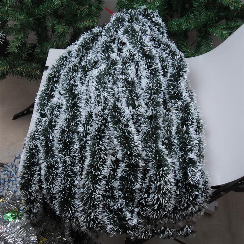 200 cm Bunte Weihnachtsdekoration Bar Tops Ribbon Garland Christbaumschmuck Weiß Dunkelgrün Cane Lametta Party Supplies