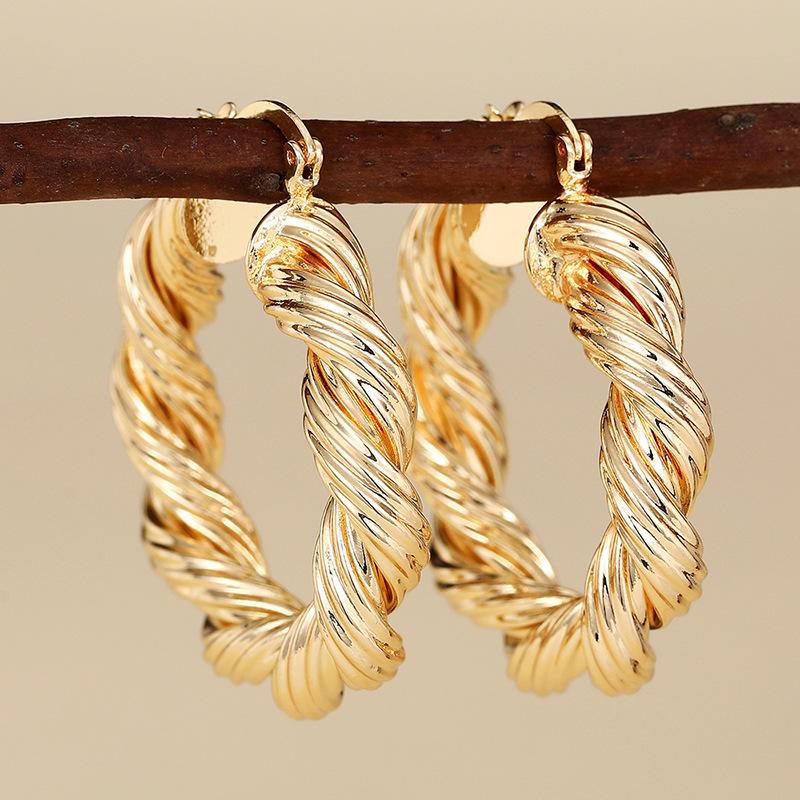 Middle East Geometric Ring Earrings Female, Heavy Industry Exaggerated Internet Celebrity Fashion Jewelry