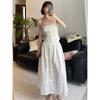 Chic Back Elastic Lace Waist Pleated Lace Lace