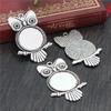 5pcs 20mm Inner Size Antique Silver Plated And Bronze Fashion Classic Style Cabochon Base Setting Charms Pendant