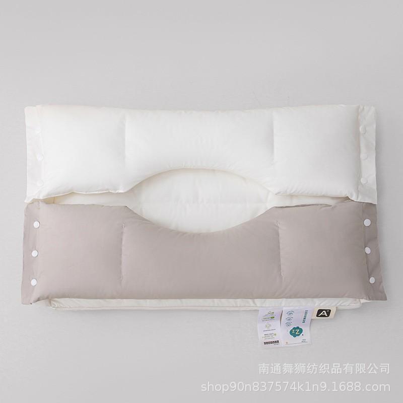 Cotton Cervical Support Pillow Neck Pain Relief Side Sleeper Friendly Non-Pressing On Face Or Ears Single Person