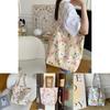 Stylish Floral Cotton Tote Bag For Women With Large Capacity And Soft Canvas Material