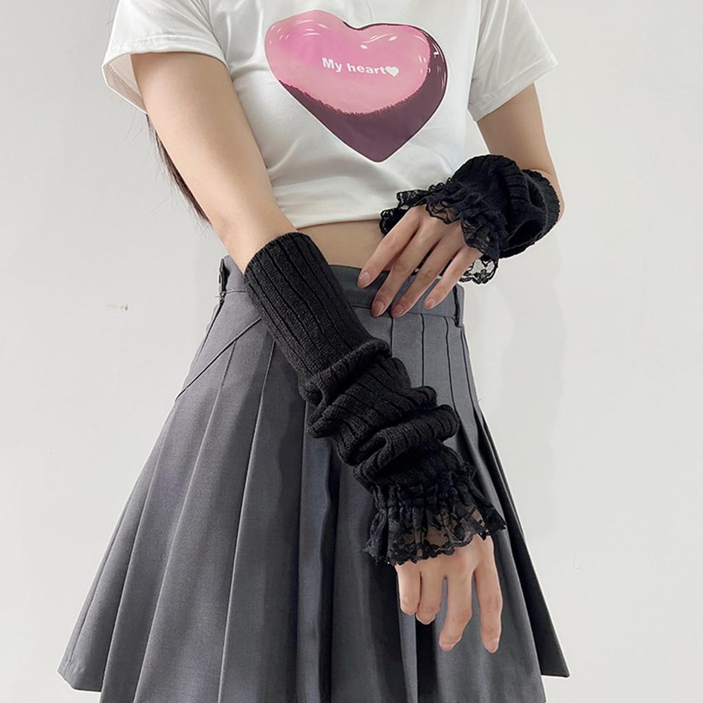 Arm Attached Arm Arm Landmine Black [Lamerry] Covers, Lace, Sleeves, Warmers, Covers, Kimono, Cute, Style, Subculture, Cosplay, Lolita, Women's,