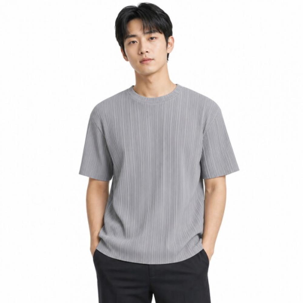 Limid Men S Summer Cooling PleaTed Semi Over T ShirT 9mi TSh Coolp