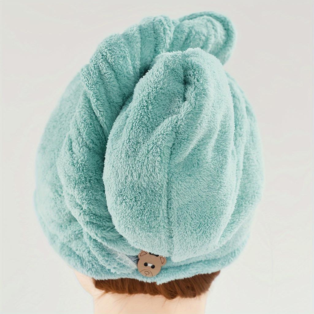 Women's Quick Dry Hair Towel Hat: Soft Microfiber, Super Absorbent and Quick Drying, Solid Colors .