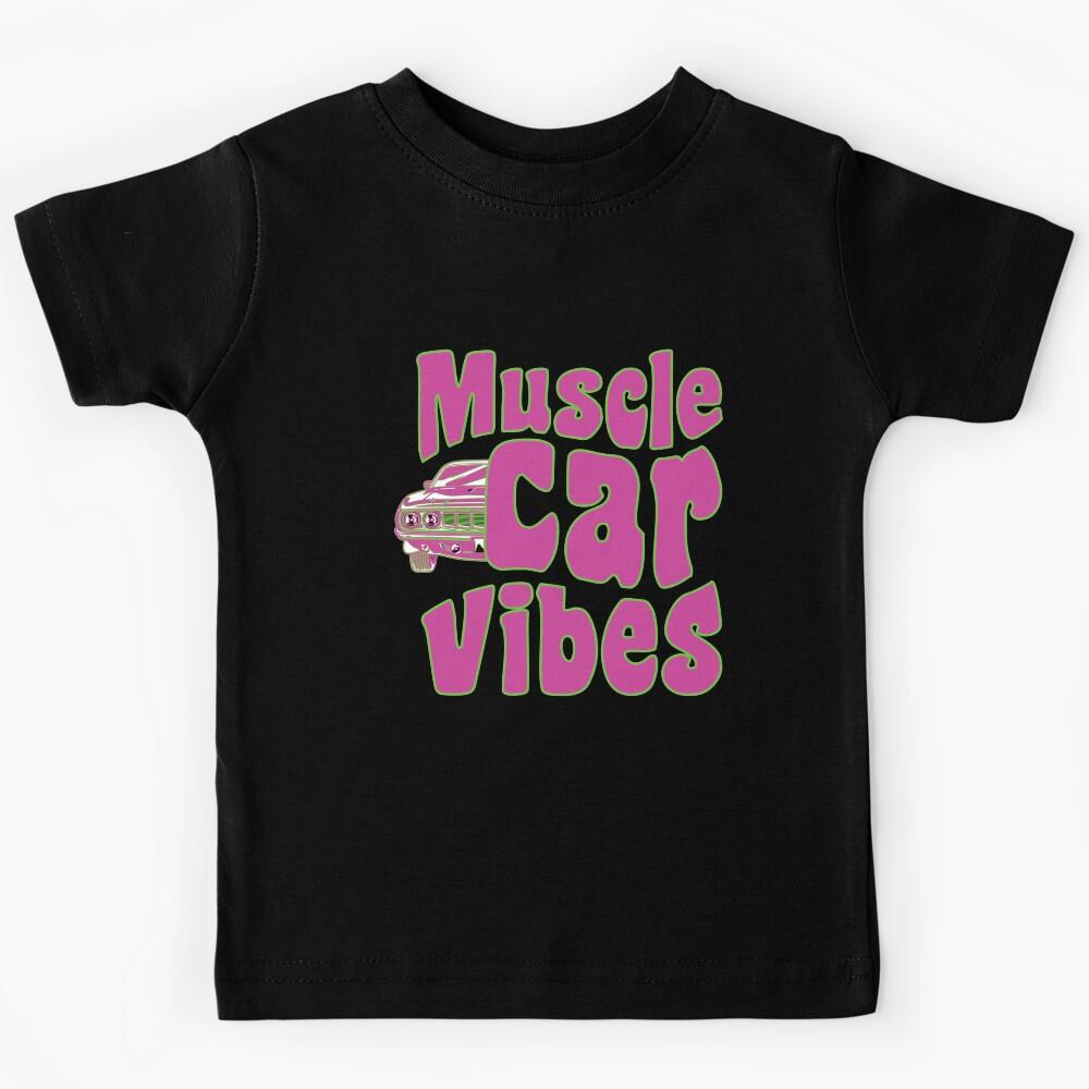 Muscle Car Vibes Classic Cars Enthusiast American Muscle Kids T-Shirt 120