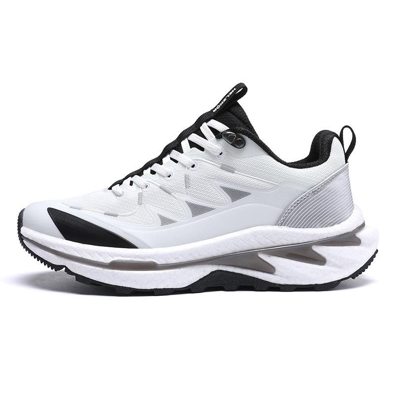 

Men s shoes spring new mesh breathable casual versatile sports shoes men s carbon plate shock-absorbing running shoes dad trendy shoes 44 чистый белый