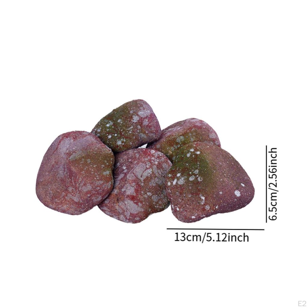 5 Artificial Fake Rocks for Garden Decoration, Diorama, Landscaping, Indoor And Outdoor