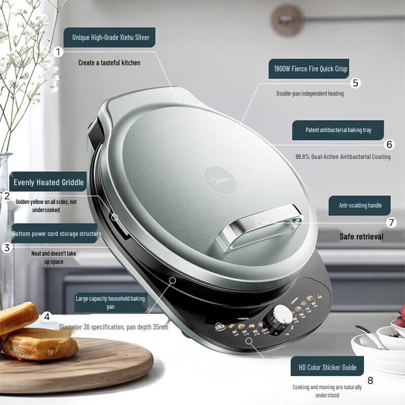 Midea Multi-functional Electric Griddle CN plug (adapter included)