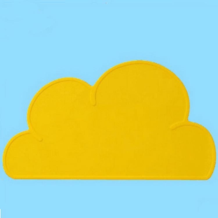 Nordisches Kinder-Tischset und Esstablett aus Silikon in Wolkenform