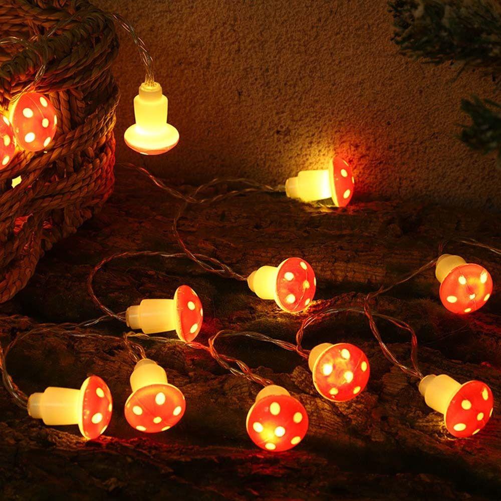 Garden String Lamps Mushroom DIY Mushroom String Lights New Led Lights  Outdoor Indoor