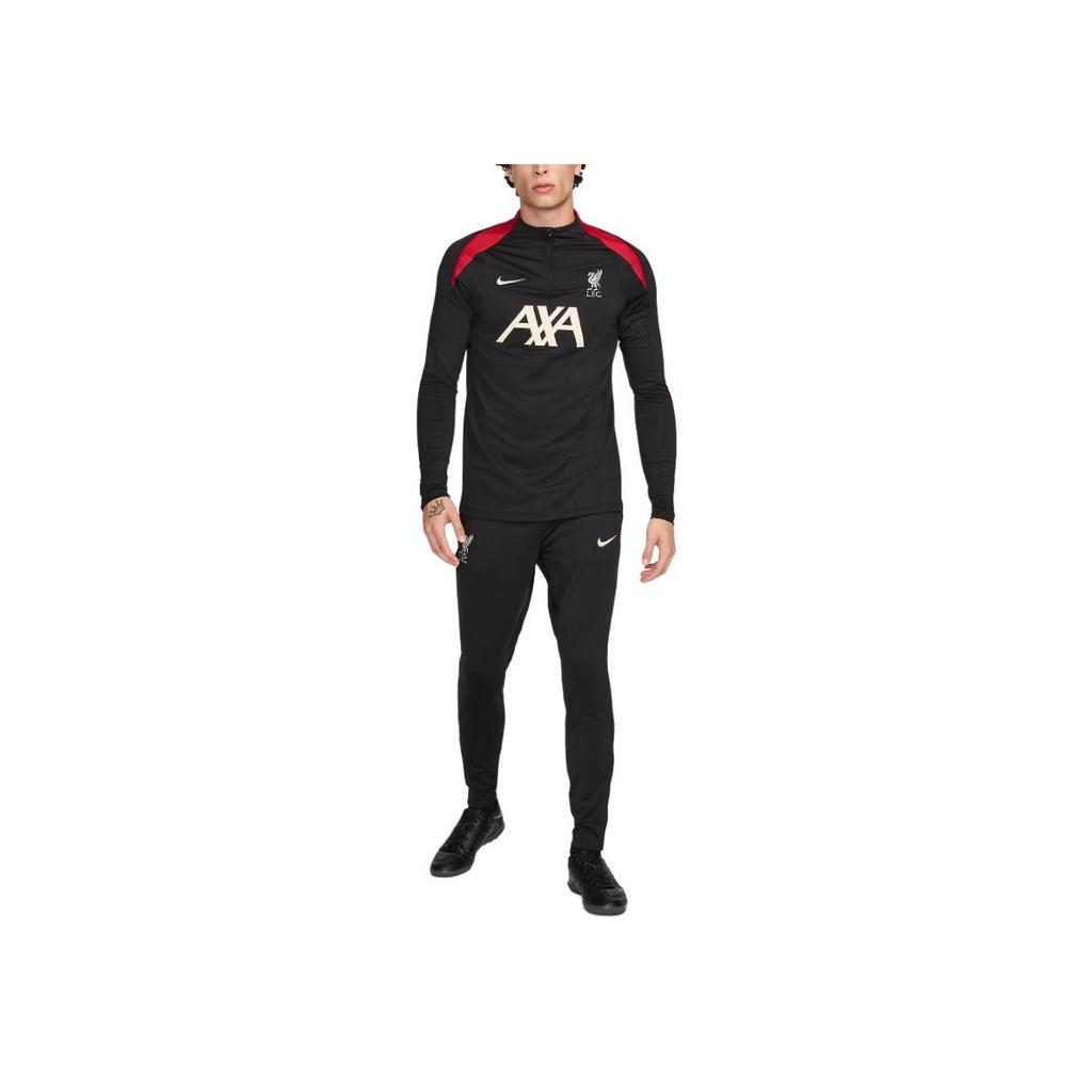 Nike Solid Color Football Sports Elastic Waist Casual Pants Men bottoms Black FN9427-010