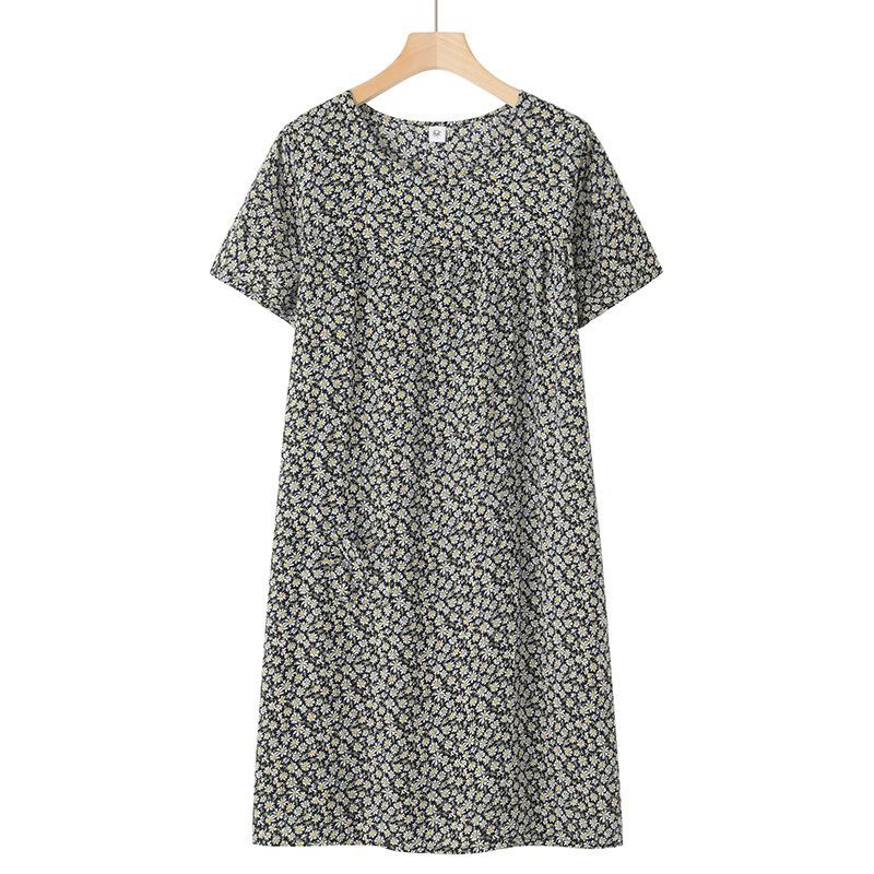 Vêtements de nuit d'âge moyen pour personnes âgées, vêtements d'intérieur à manches courtes, vêtements de nuit d'été pour personnes âgées, robes d'intérieur amples