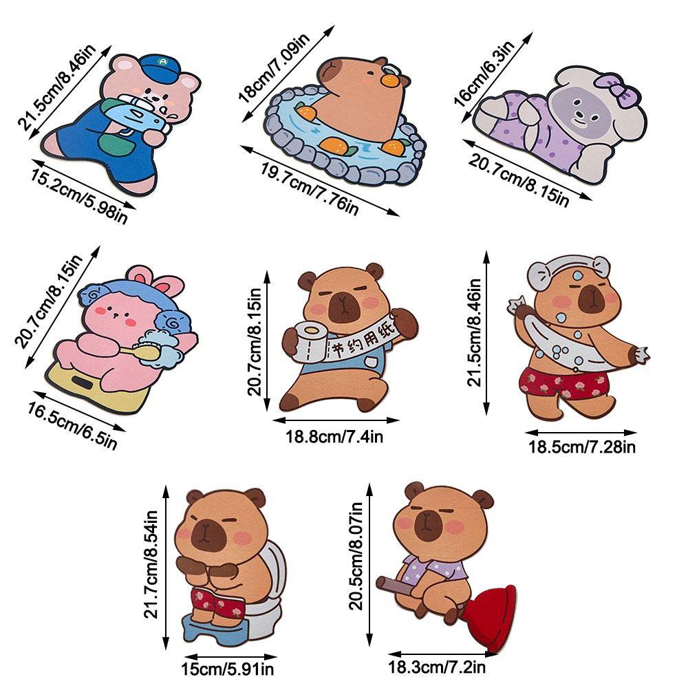 Cartoon Animal Toilet Decoration Sticker Rose Lemon Jasmine Fragrant Eco-friendly Toilet Sticker Wall Stickers Plush Paper