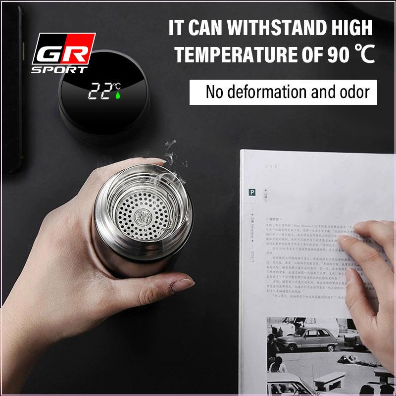 500ml High Smart Insulated Cup Portable Insulated Cupup Temperature Display Cup for TRD Toyota GR Corolla Rav4 Auris Camry Yaris Accessories