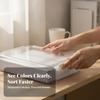 Rectangular Synthetic Storage Box Secure with Latch Sturdy for Desk