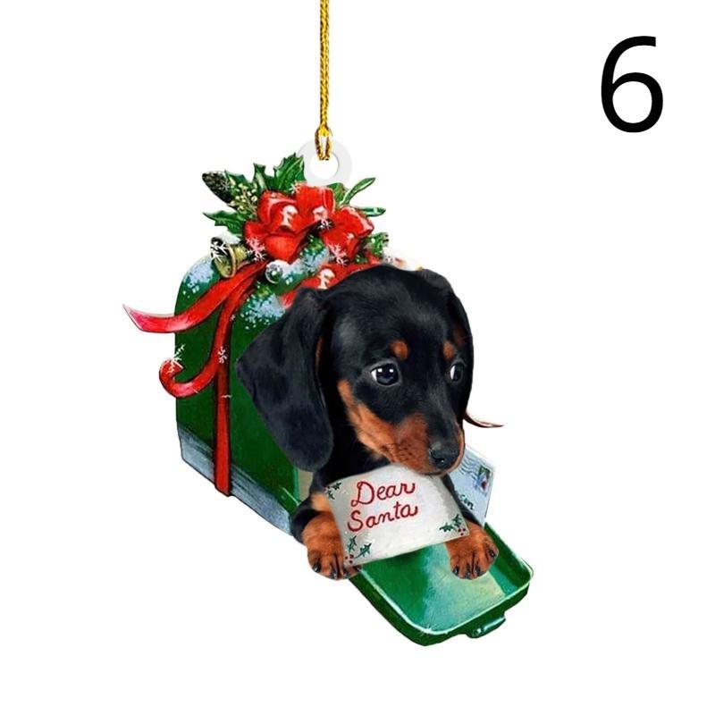 2023 Christmas Ornament New Year Festive Party Supplies Room Xmas Tree Pendant Cute Kitty Dog Cat Animal Decoration Xmas Gift