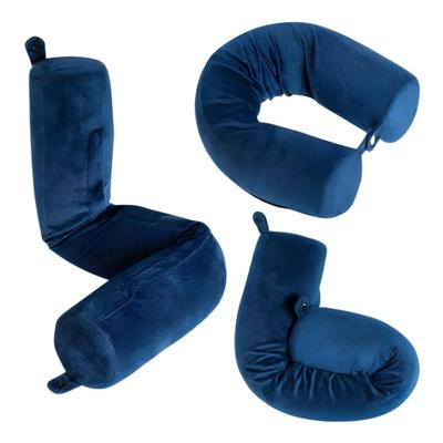 Seizar Neck Pillow, Car Pillow, Airplane Pillow, Memory Foam, Flexible, Portable, Travel Pillow, Nap Pillow (Navy)
