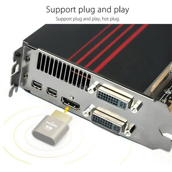 4K 3840x2160 60Hz Virtual HDMI-compatible Display Emulator Plug Headless Ghost EDID Dummy