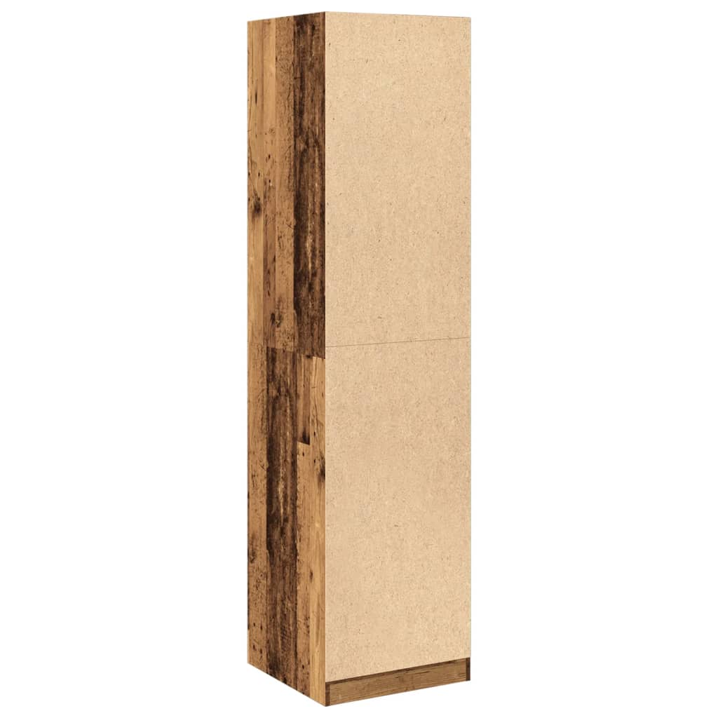 Wardrobe with Vintage Wood Look 50 X 50 X 200 Cm Engineered Wood