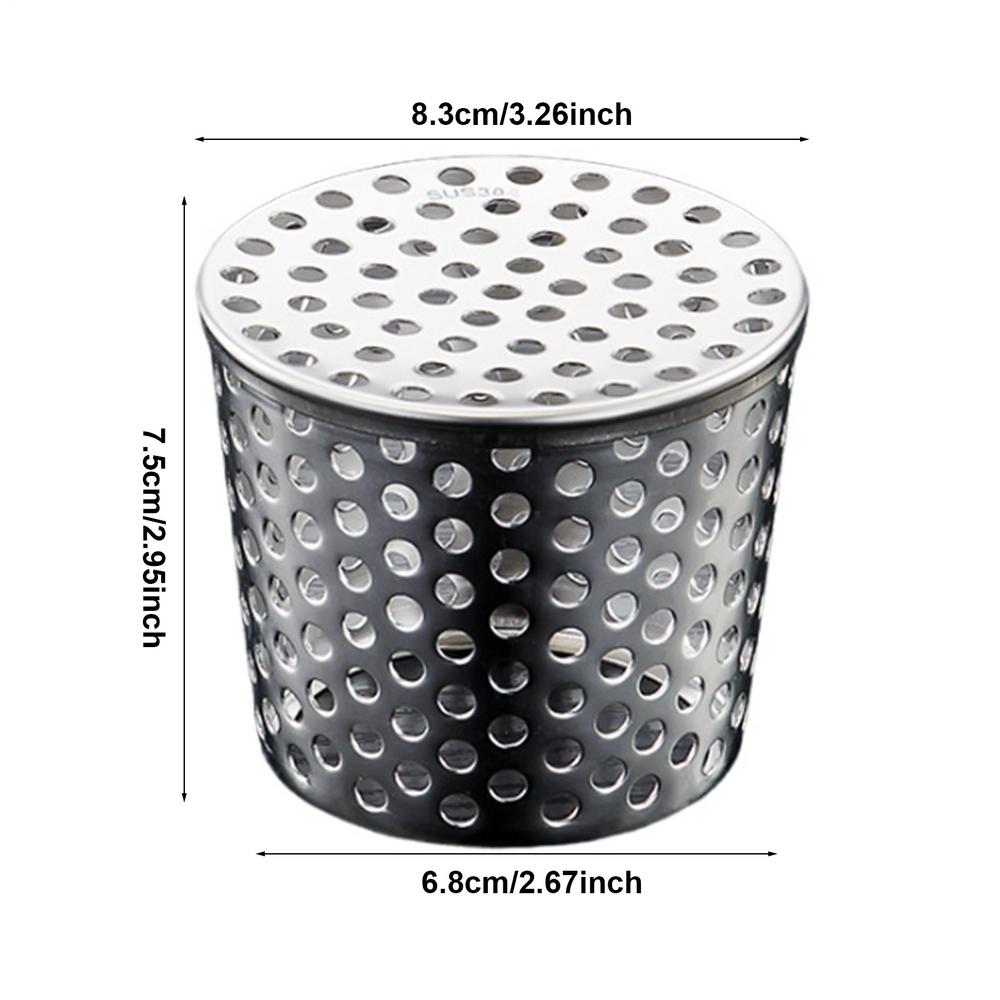 50-63mm 68-83mm Balcony Drainage Roof Floor Drain Cover Rain Pipe Cap Stainless Steel Hair Waste Collector For Kitchen Bathroom