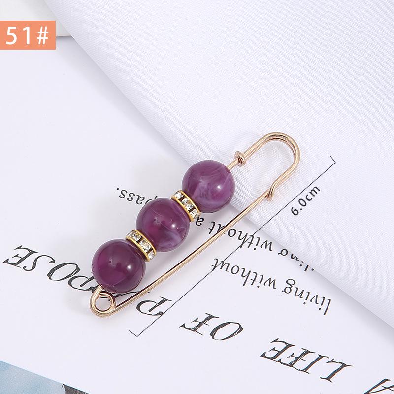 Pearl Anti-Exposure Brooch: Women's Waist-Cinching Pin & Clothing Decoration
