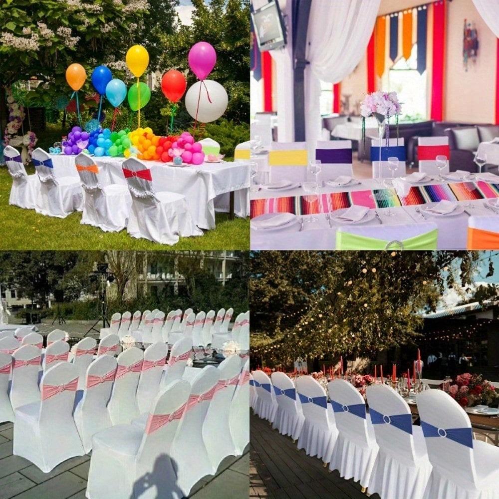 20pcs Elegant Chair Back Covers with High Elasticity Spandex - Washable & Reusable, Perfect for Weddings