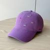 Korean Cute Embroidered Bow Yellow Baseball Cap Women's Spring Summer Face Small Cap Simple Versatile Travel Sun Baseball Cap