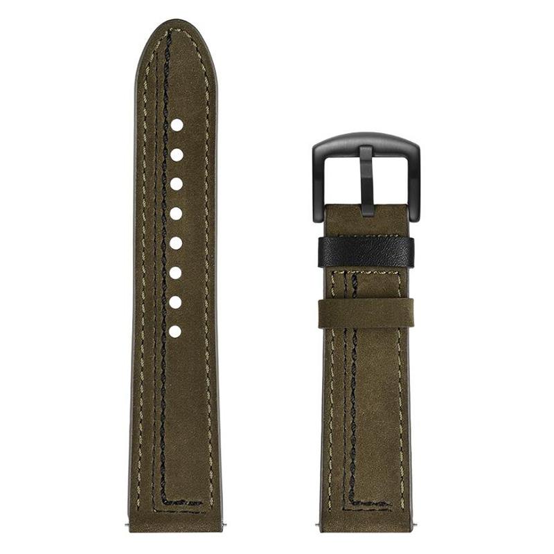 

Stitching leather strap for Samsung Galaxy Watch 3 45mm 41mm SM-R850 SM-R840 Band for Samsung watch3 Active 2 Bracelet Watchband Galaxy Watch3 45mm зелёный