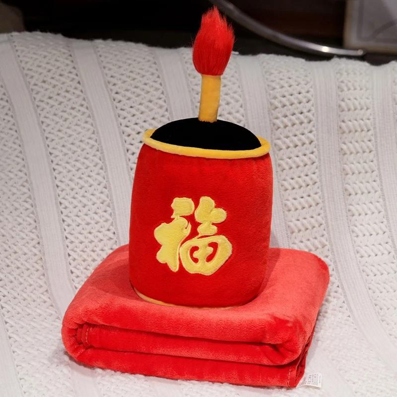 Simulation Fireworks Plush Toy Soft Stuffed Cartoon New Year Gift Creative Home Living Room Pillow Cushion Decor Gift
