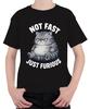 Not Fast Just Furious Grumpy Lazy Cat Funny Unisex Kids T-Shirt