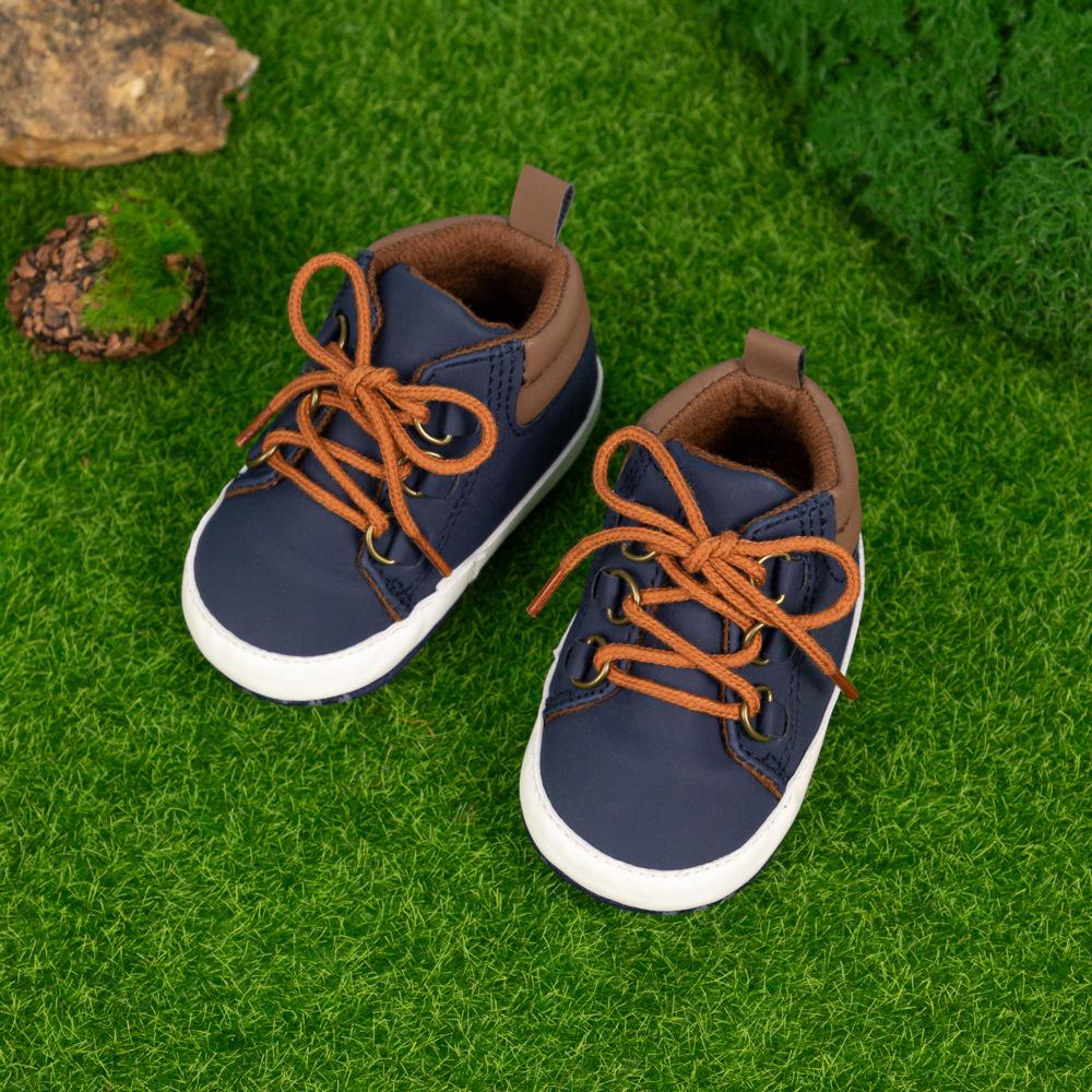 High-Top Soft Sole Baby Walking Shoes for 0-1 Year Olds - Casual Sports Style