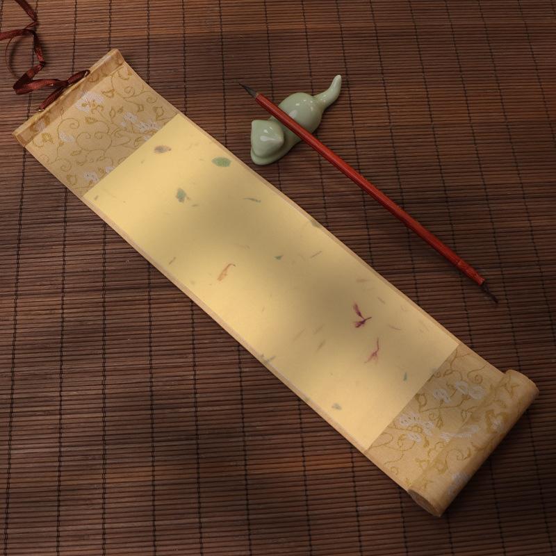 Blank Calligraphy Scroll Paper Chinese Rice Paper Painting Hanging Xuan Paper DIY Crafts Calligraphy Mounting Supplies